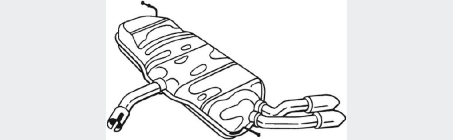 Глушник задній VW Golf VI 08-12, VW Golf Plus V 05-14, (233-493), Bosal