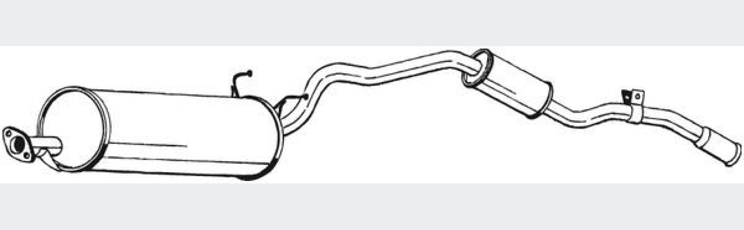Глушник задній TOYOTA 4 RUNNER 90-95, Hiace 05-19 (286-233), Bosal