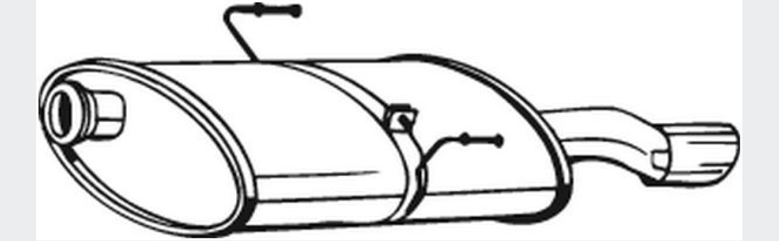 Глушник задній Peugeot 406 00-04, (190-911), Bosal