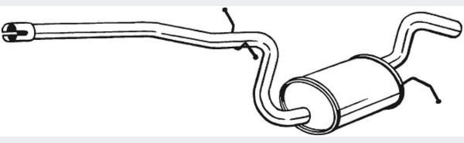 Глушник передній SKODA OCTAVIA 04-13, VW Golf V 07-09, VW Jetta V 05-10 (281-469), Bosal