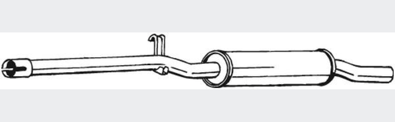 Глушник передній VW Caddy Pick-Up I 82-92, VW Golf I 77-83, VW Jetta I 78-84, VW SCIROCCO 77-89, (233-233), Bosal